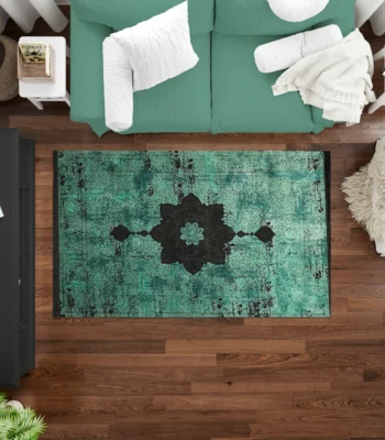 Jordan Rugs Green Collection BlackGreen Rug