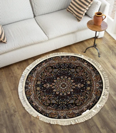 Sarvestan 700 Reeds Irani Rug Black Mk 1