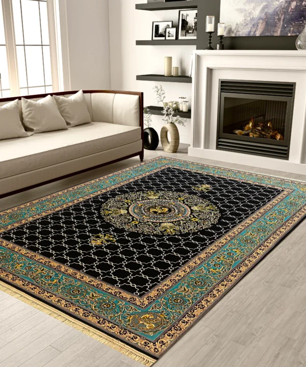 Kongereh Carpet BlackBlue Rug