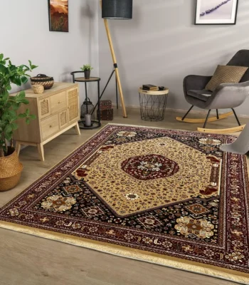 Pamchal Carpet 700 reeds Irani Rug MaroonBeige Mk