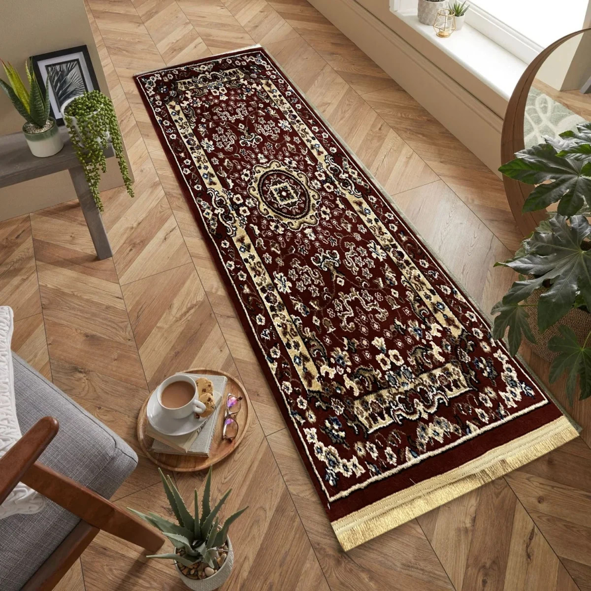 Venus Kaplan Runner Rug BeigeRed Mk