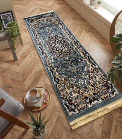 Venus Kaplan Runner Rug BeigeSkyBlue Mk