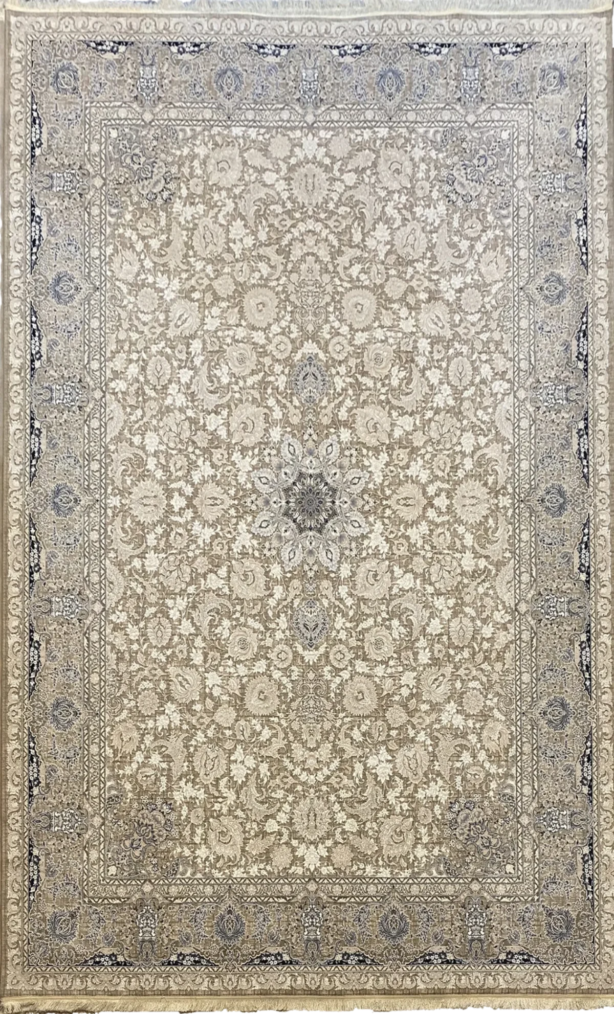 Qalin Persian Luxury Premium Rug 1200 Reeds LGreyWhite Wb