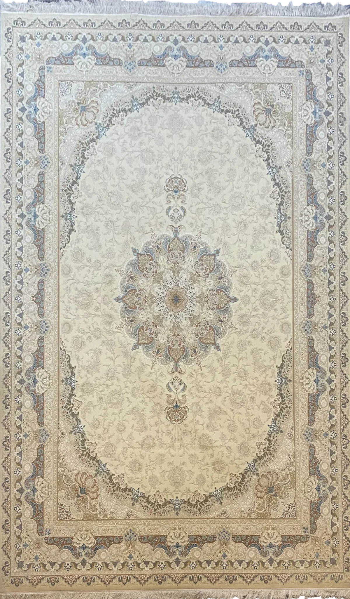 Hakhamanesh Carpets CreamWhiteGrey Rug