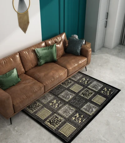 Venus Kaplan Rug in Indigo BlackCream Mk