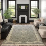 Farsh Pamchal Rug 1200 Reeds GreenishWhite Mk