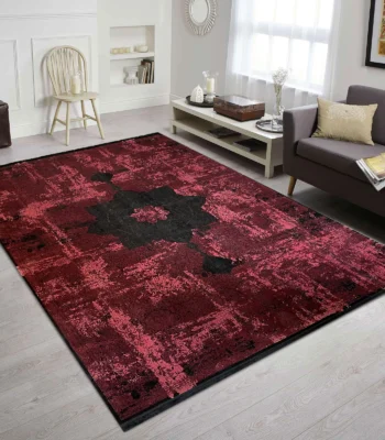 Jordan Rugs Pink Collection PinkBlack Rug