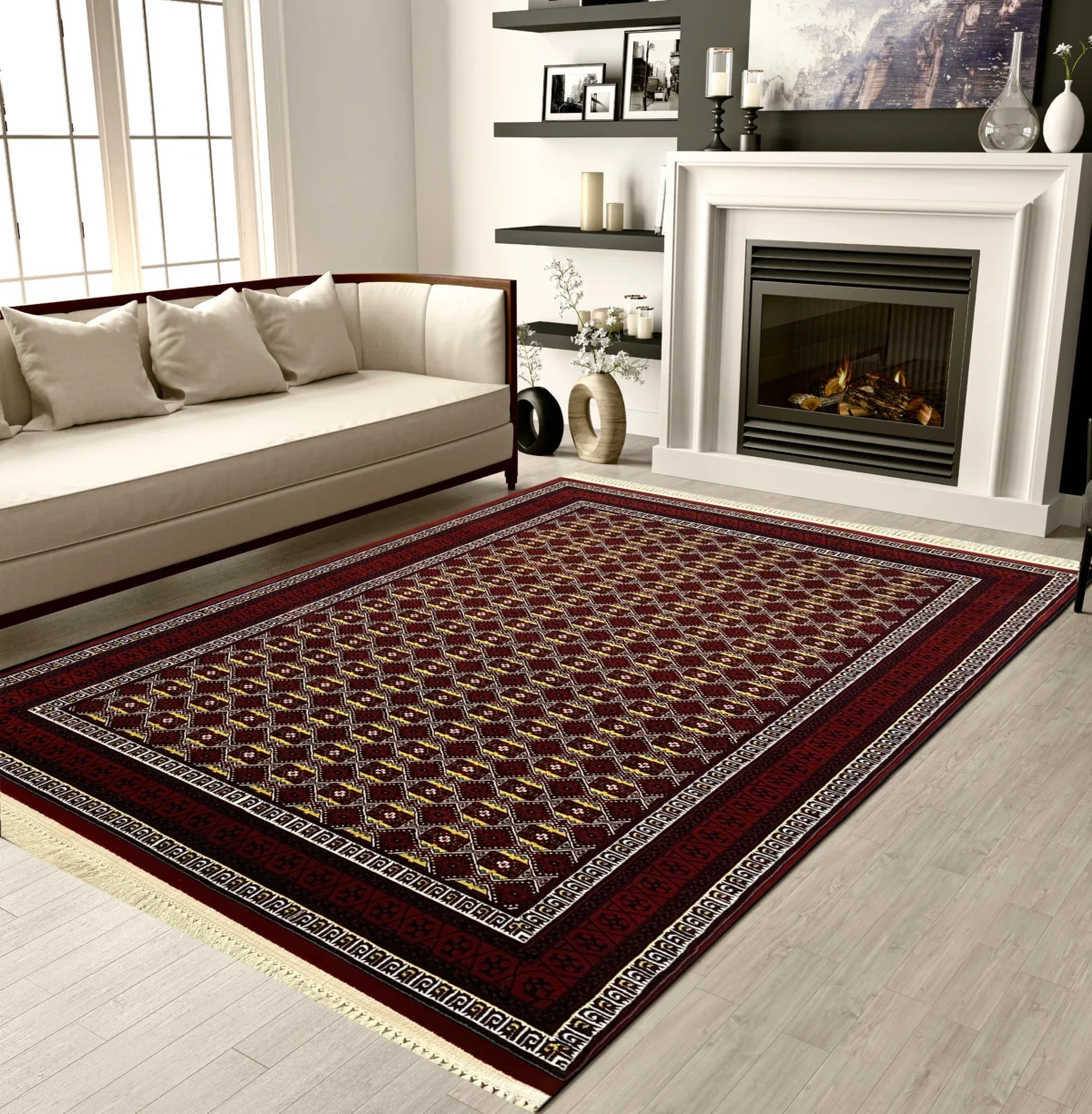 Sarvestan MaroonYellow Rug