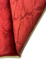 Foldable Janamaz Prayer Mat with Backrest Red