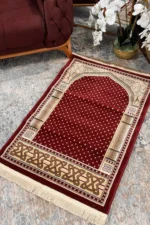 Ishraq janamaz Heavy Woven Prayer Mat Style 4 Red