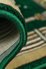 Ishraq janamaz Heavy Woven Prayer Mat Style 3 green