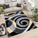 Venus Kaplan Rug Fortune LGreywhiteBlack