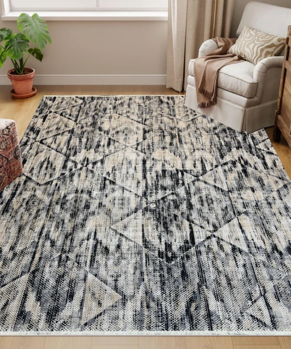 Mashhad Ardehal Hali BeigeBlack Rug