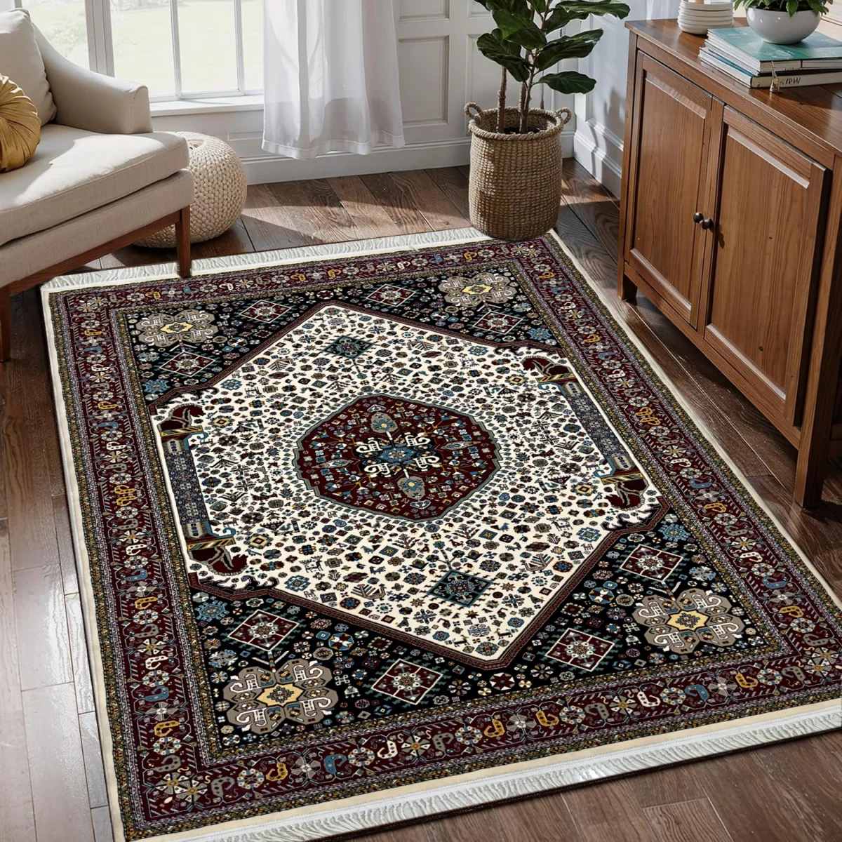 Pamchal Carpets Giti Collection OffWhite Design Rug