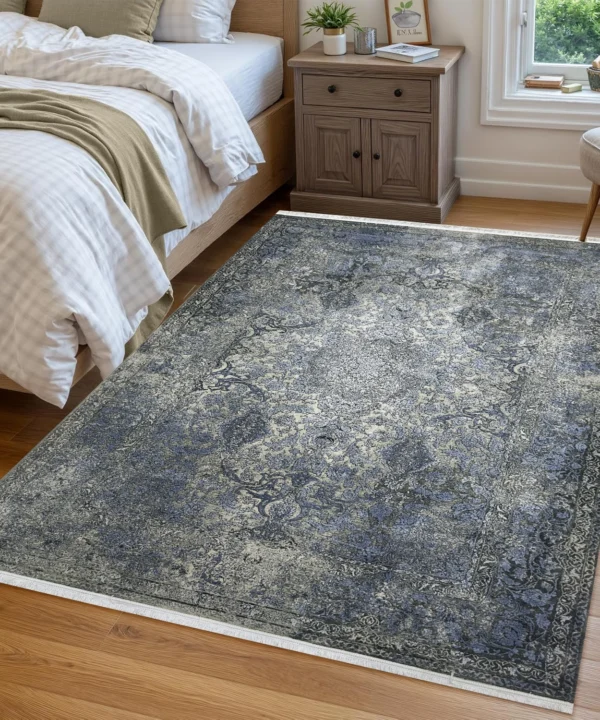 Qalin Deneris Collection GreyishBlue Rug