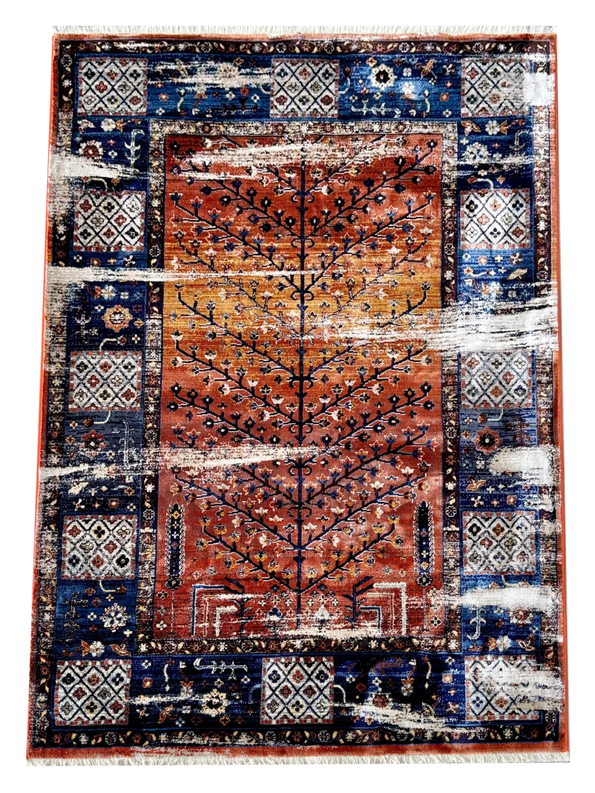 Allure Orange Navy Rug