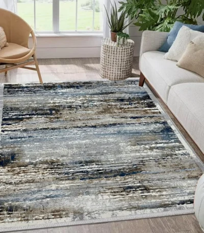 Alpine GreyBlueBeigeCream Rug
