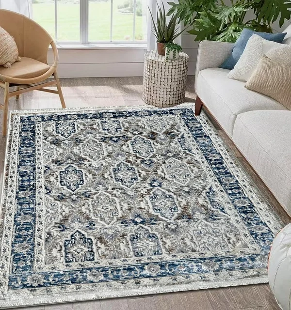 Alpine LGreyBlueWhite Rug