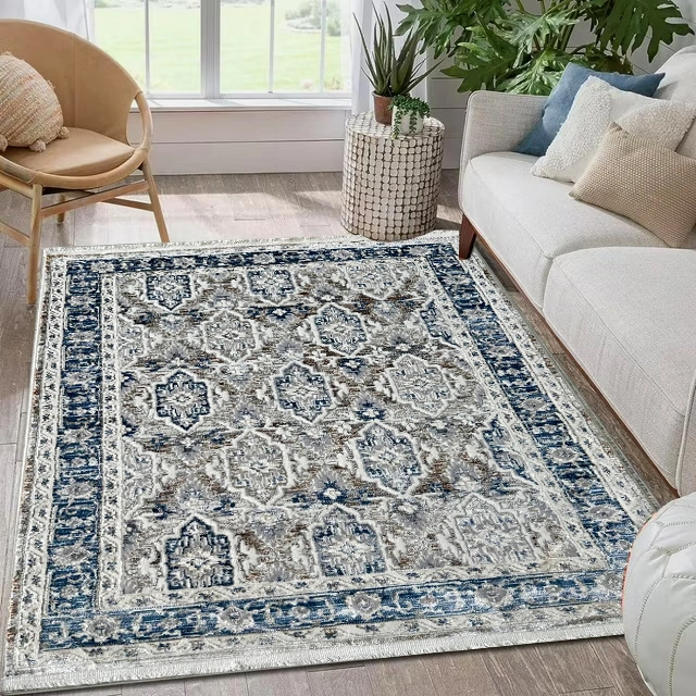 Alpine LGreyBlueWhite Rug
