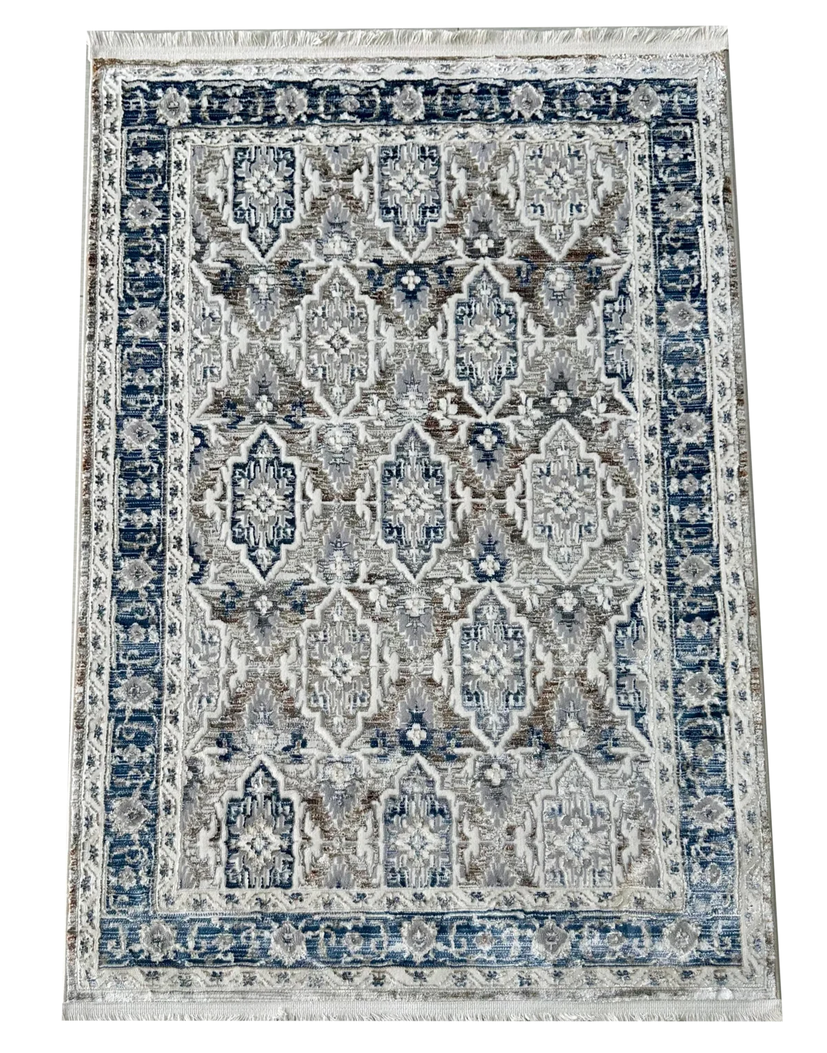 Alpine LGreyBlueWhite Rug