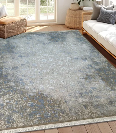 Avat Milat Collection GreyBluishWhite Rug