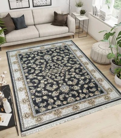 Farsh-e-Feroza DGreyWhite Rug