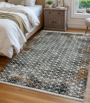Festival Hali Bianca GreyRust Rug