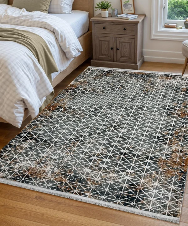 Festival Hali Bianca GreyRust Rug