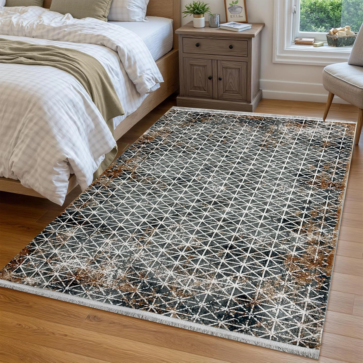 Festival Hali Bianca GreyRust Rug