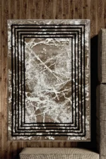 Ideal Eagle Silky BeigeWhite Brownlines Rug
