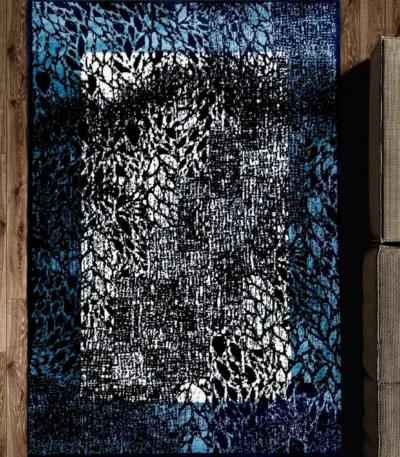 Ideal Eagle Silky BlueWhite Rug