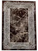 Ideal Eagle Silky Brown Whitelines Rug