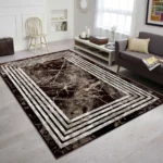 Ideal Eagle Silky BrownWhite Rug