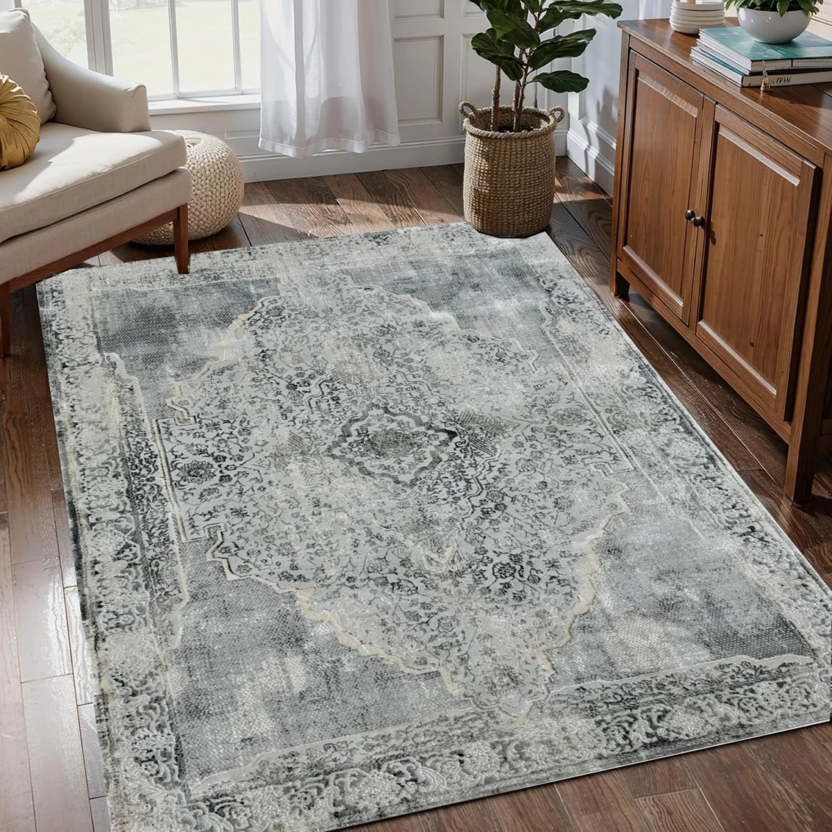 Kartal Carpets BeigeWhiteGrey Rug