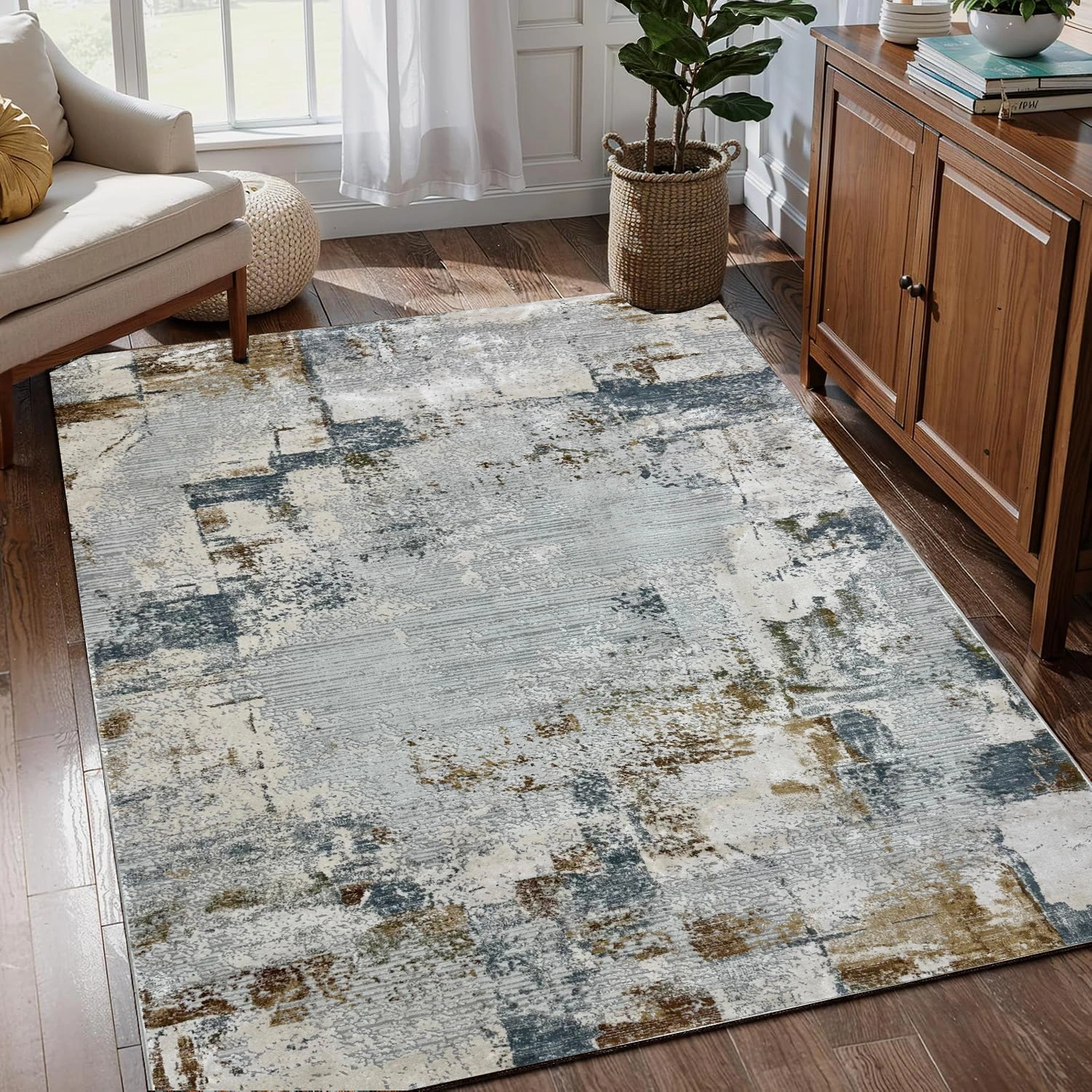 Kartal Carpets Multi Shrink Light Beige Rug
