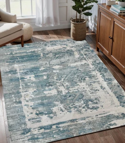 Kartal Carpets SkyBlueWhite Rug
