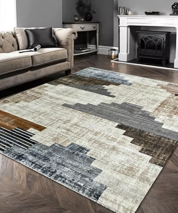 Otto Homes NavyRustCream Rug