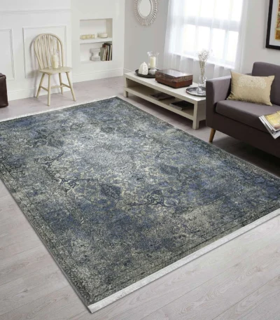 Qalin Deneris Collection GreyishBlue Rug