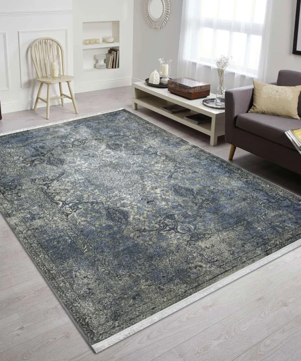 Qalin Deneris Collection GreyishBlue Rug