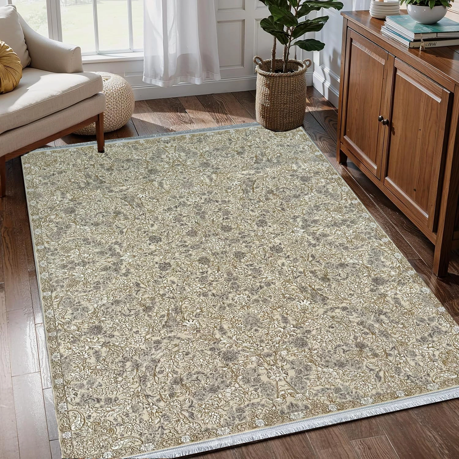 Shahzadeh BeigeCream Rug