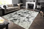 Unique Loom Milano Collection BlackWhite Rug