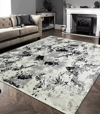 Unique Loom Milano Collection BlackWhite Rug
