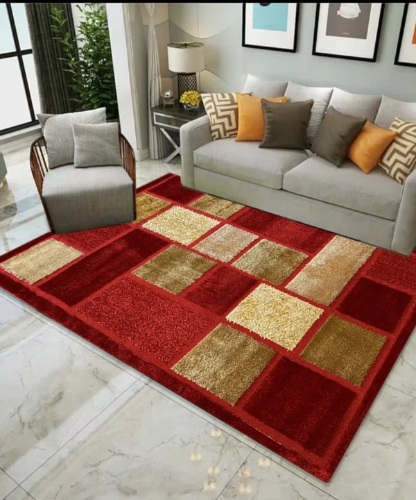 Venus New Fashion Shag RedBeige Rug Wb