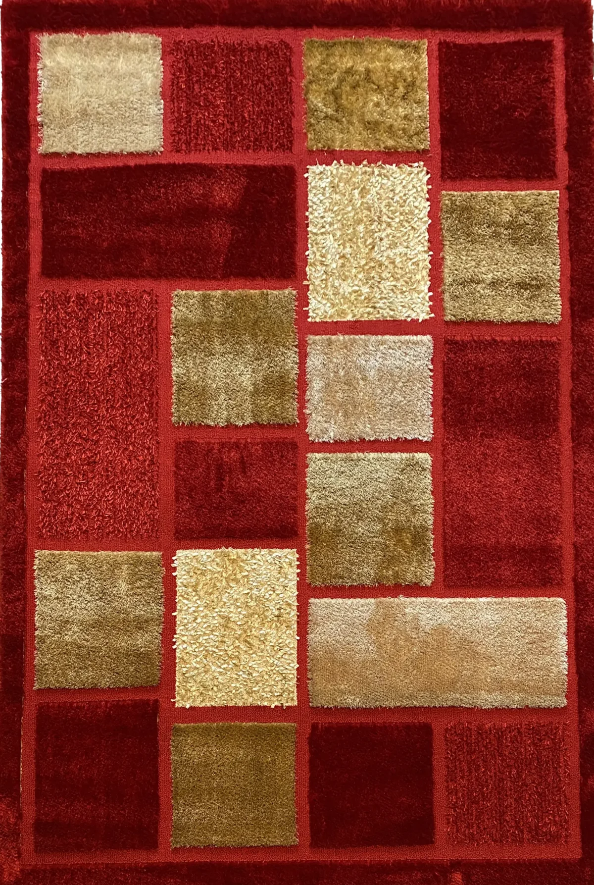 Venus New Fashion Shag RedBeige Rug