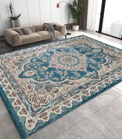 Yasin Kaplan Carpets BlueBeige Rug