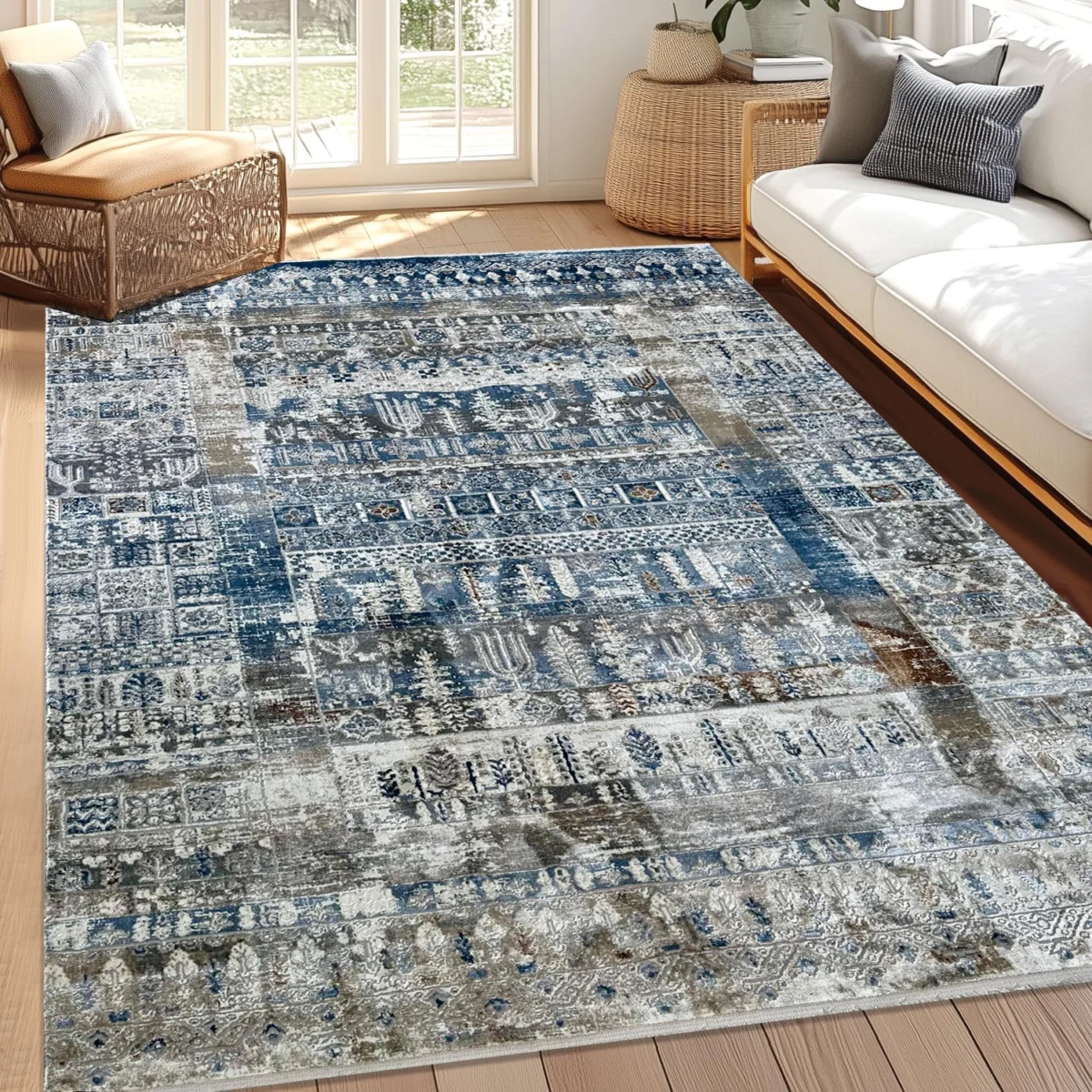 Alpine BlueCreamGrey Rug