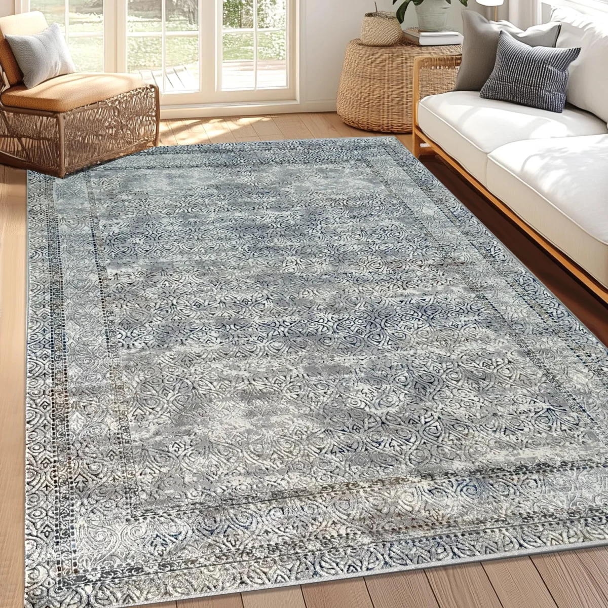 Alpine DBlueFdy CreamFdy Rug