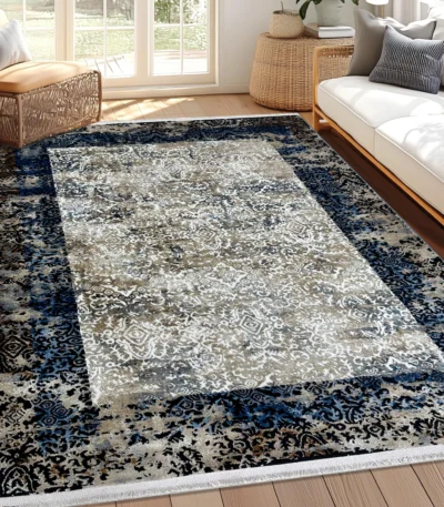 Alpine DGreyBlueCream Rug