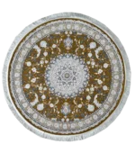 Farsh GoldenWhite Circle Rug