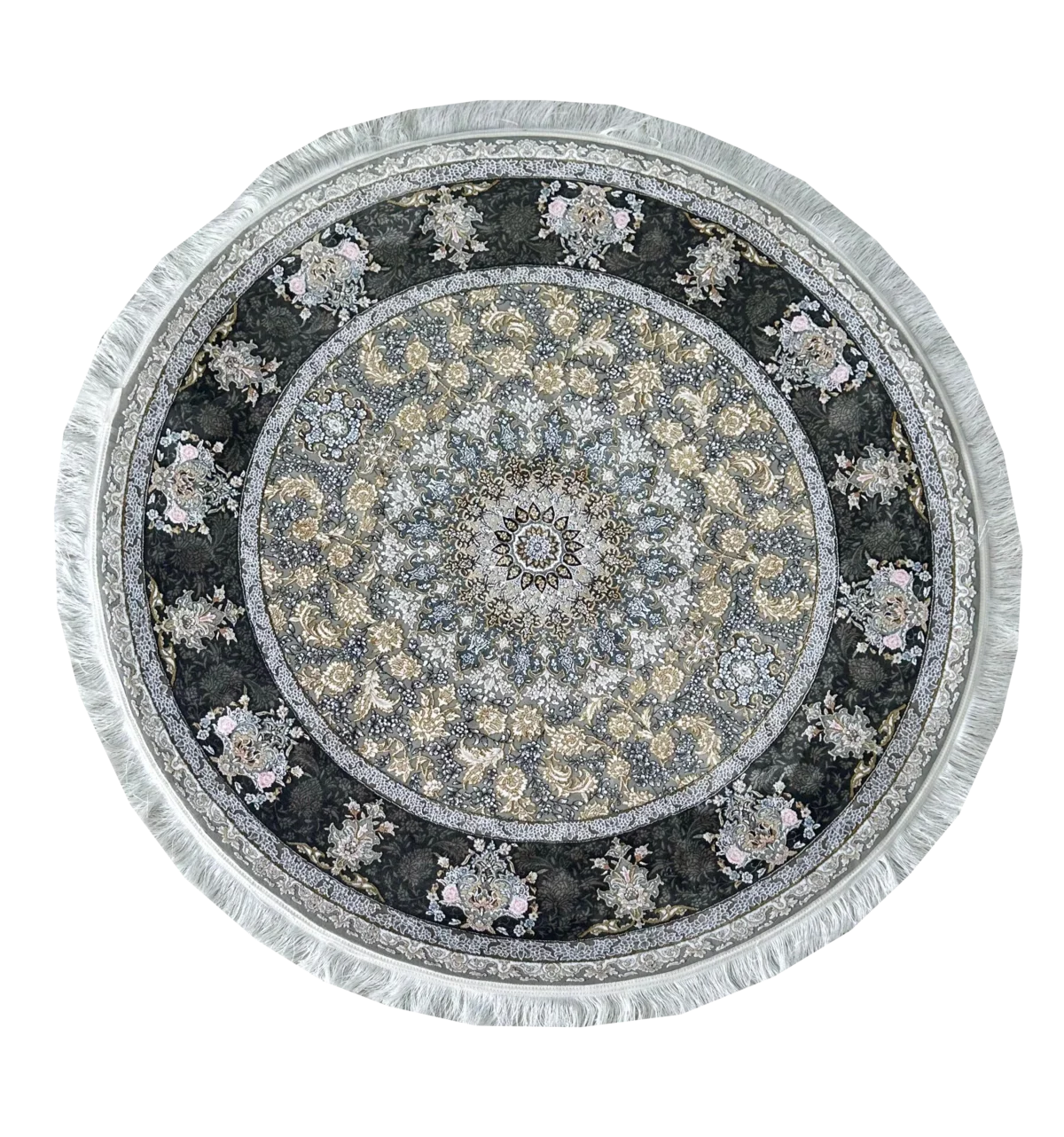 Farsh GreyWhite Circle Rug - Image 2
